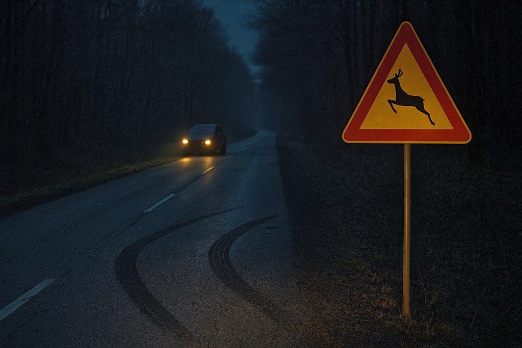 Wildunfall und Fahrerflucht